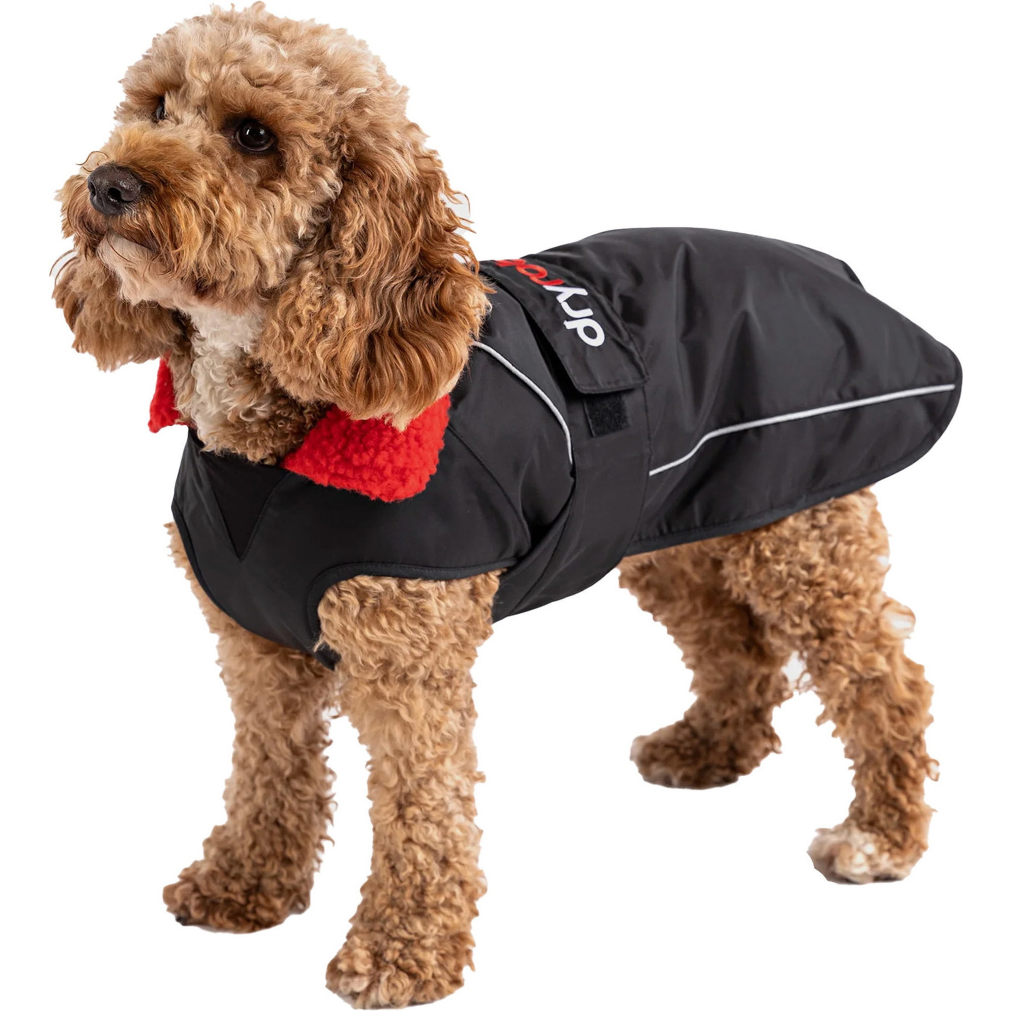 2025 Dryrobe Dog Coat V3 DRV3 - Black / Red